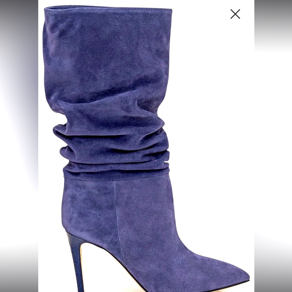 Paris Texas Slouchy Pointed Toe Boots blue size38